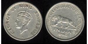 1/4 Rupee Raj Britannico (1858-1947) Nichel 