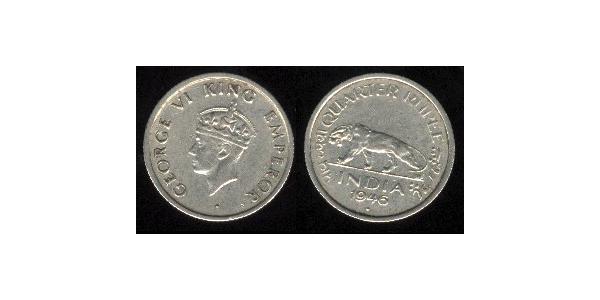 1/4 Rupee Raj Britannico (1858-1947) Nichel 