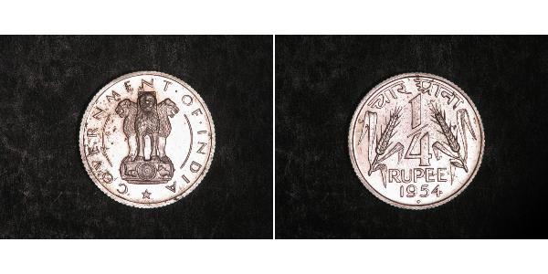 1/4 Rupee Inde (1950 - ) Nickel 