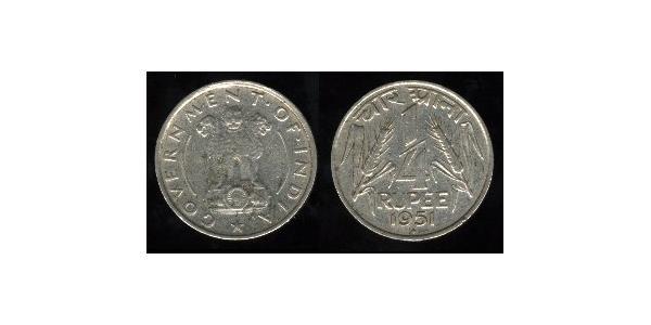 1/4 Rupee India (1950 - ) Níquel 
