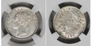 1/4 Rupee Britisch-Indien (1858-1947) Silber Victoria (1819 - 1901)