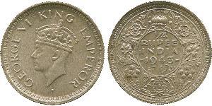 1/4 Rupee Britisch-Indien (1858-1947) Silber Georg VI (1895-1952)