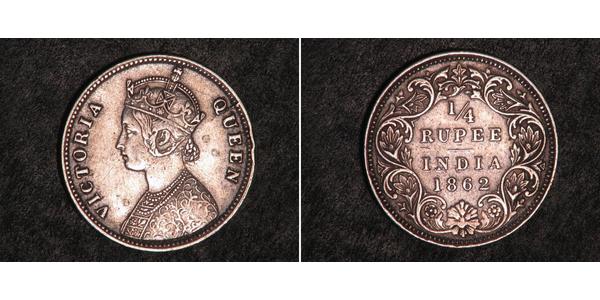 1/4 Rupee Britisch-Indien (1858-1947) Silber Victoria (1819 - 1901)