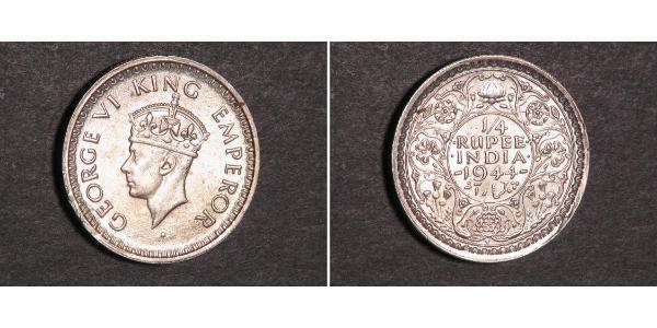 1/4 Rupee Britisch-Indien (1858-1947) Silber Georg VI (1895-1952)