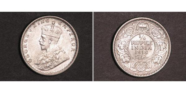 1/4 Rupee Britisch-Indien (1858-1947) Silber George V (1865-1936)