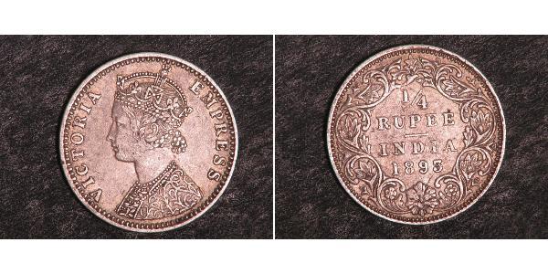 1/4 Rupee Britisch-Indien (1858-1947) Silber Victoria (1819 - 1901)