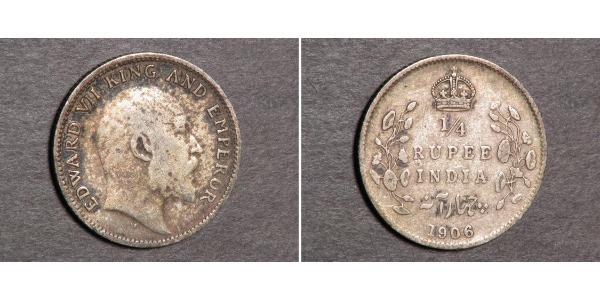 1/4 Rupee Britisch-Indien (1858-1947) Silber Eduard VII (1841-1910)