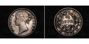 1/4 Rupee Indien Silber Victoria (1819 - 1901)