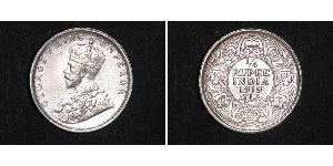 1/4 Rupee British Raj (1858-1947) Silver George V of the United Kingdom (1865-1936)