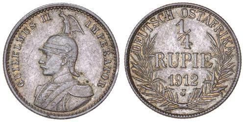 1/4 Rupee German East Africa (1885-1919) Silver 