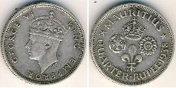 1/4 Rupee Mauritius Silver 