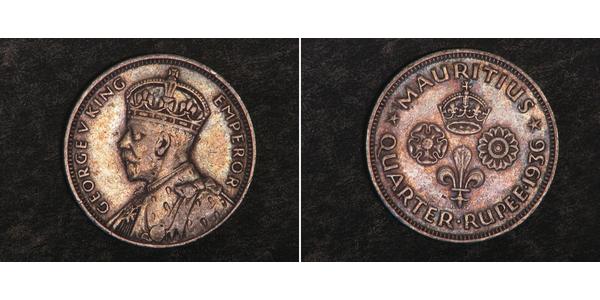 1/4 Rupee Mauritius Silver 