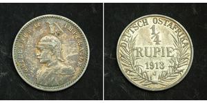 1/4 Rupee German East Africa (1885-1919) 銀 