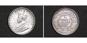 1/4 Rupee 英属印度 (1858 - 1947) 銀 乔治五世  (1865-1936)