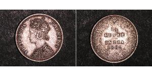 1/4 Rupee 英属印度 (1858 - 1947) 銀 维多利亚 (英国君主)