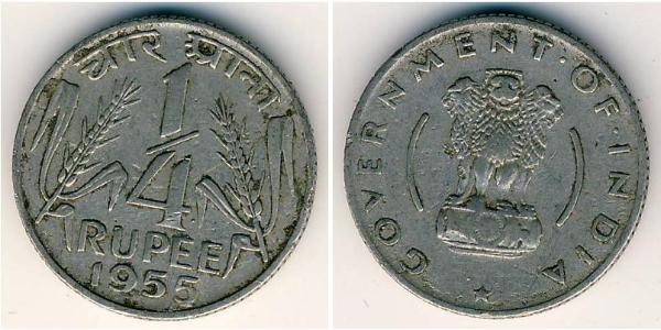 1/4 Rupee 印度 镍 