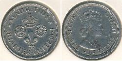 1/4 Rupee Mauritius 镍/銅 