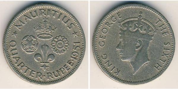 1/4 Rupee Mauritius 銅/镍 