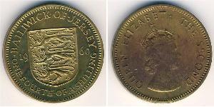 1/4 Shilling Jersey 黃銅/镍 伊丽莎白二世 (1926-2022)