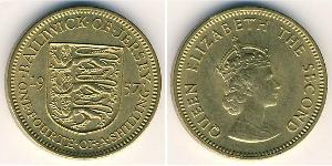 1/4 Shilling Jersey 黃銅/镍 伊丽莎白二世 (1926-2022)