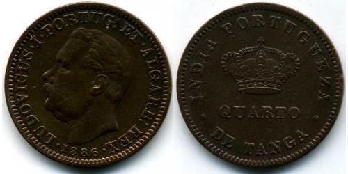 1/4 Tanga Portuguese India (1510-1961) Copper 