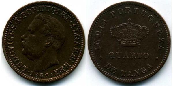 1/4 Tanga Inde portugaise (1510-1961) Cuivre 