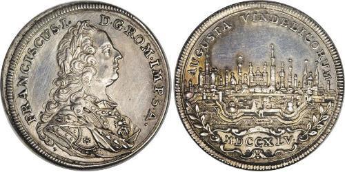 1/4 Thaler Augsbourg (1276 - 1803) Argent François Ier du Saint-Empire(1708-1765)