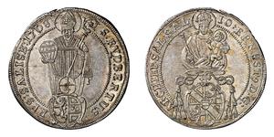 1/4 Thaler Salzbourg Argent Johann Ernst von Thun und Hohenstein