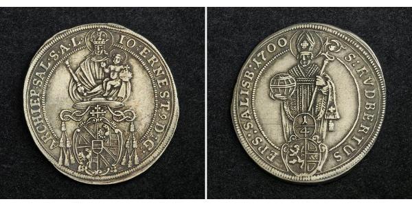 1/4 Thaler Salzbourg Argent Johann Ernst von Thun und Hohenstein