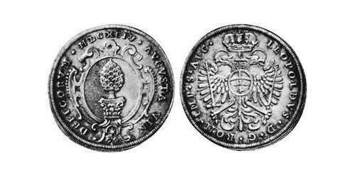 1/4 Thaler Augusta (Germania) (1276 - 1803) Argento Leopoldo I d