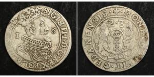 1/4 Thaler Confederazione Polacco-Lituana (1569-1795) / Danzica (1454-1793) Argento Sigismund III