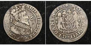 1/4 Thaler Confederazione Polacco-Lituana (1569-1795) / Danzica (1454-1793) Argento Sigismund III