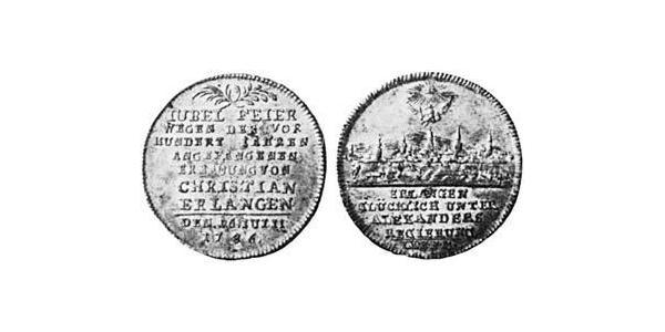 1/4 Thaler Principato di Ansbach (1398–1792) Argento Cristiano Federico di Brandeburgo-Ansbach(1736 – 1806)