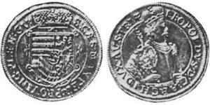 1/4 Thaler Alsacia Plata Leopoldo V de Habsburgo (1586 – 1632)