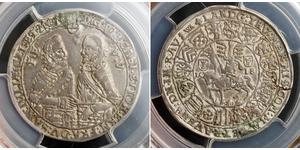 1/4 Thaler Electorado de Sajonia (1356 - 1806) Plata Juan Casimiro de Sajonia-Coburgo