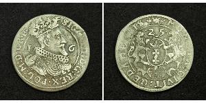 1/4 Thaler Gdansk (1454-1793) / República de las Dos Naciones (1569-1795) Plata Sigismund III