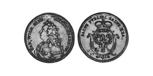 1/4 Thaler Principado de Ansbach (1398–1792) Plata Charles William Frederick, Margrave of Brandenburg-Ansbach (1712 – 1757)