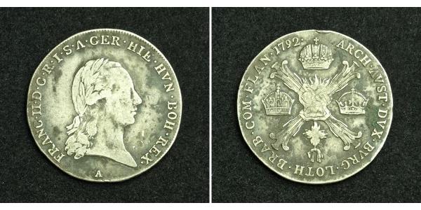1/4 Thaler Sacro Imperio Romano (962-1806) Plata Francis II, Holy Roman Emperor (1768 - 1835)