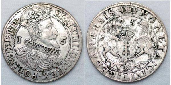 1/4 Thaler Danzig (1454-1793) / Polen-Litauen (1569-1795) Silber Sigismund III