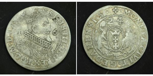 1/4 Thaler Polish-Lithuanian Commonwealth (1569-1795) / Gdansk  (1454-1793) Silver Sigismund III of Poland