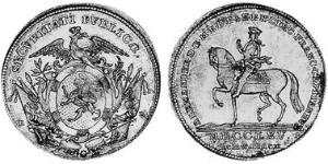 1/4 Thaler Principality of Ansbach (1398–1792) Silver Charles Alexander, Margrave of Brandenburg-Ansbach (1736 – 1806)