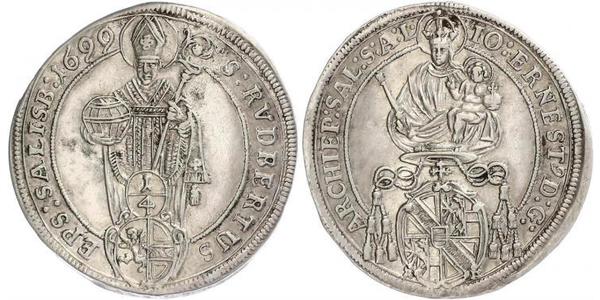 1/4 Thaler Salzburg Silver Johann Ernst von Thun und Hohenstein