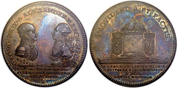 1/4 Thaler Principality of Ansbach (1398–1792) 銀 Charles Alexander, Margrave of Brandenburg-Ansbach (1736 – 1806)