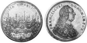 1/4 Thaler 奥格斯堡 (1276 - 1803 Augsburg) 銀 弗朗茨一世 (神圣罗马帝国) (1708 - 1765)