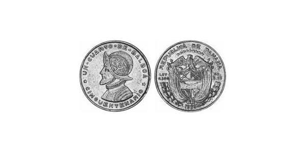 1/4 Бальбоа Республика Панама Серебро Нуньес де Бальбоа, Васко (1475 – 1519)