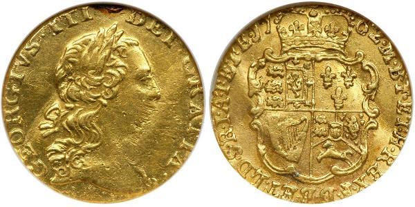 1/4 Гинея Королевство Великобритания (1707-1801) Золото Георг III (1738-1820)