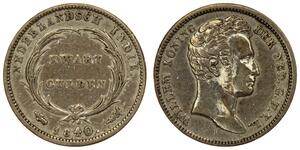 1/4 Гульден Королевство Нидерланды (1815 - ) Серебро 