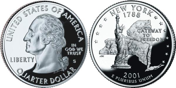 1/4 Долар США (1776 - ) Нікель/Мідь Джордж Вашингтон