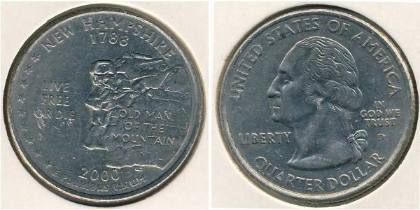 1/4 Долар США (1776 - ) Нікель/Мідь Джордж Вашингтон