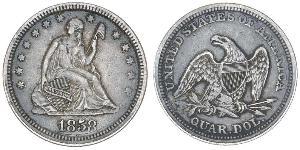 1/4 Долар / 25 Цент США (1776 - ) Мідь/Срібло 